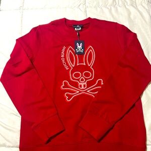 Psycho Bunny men’s red sweat shirt size 8.
